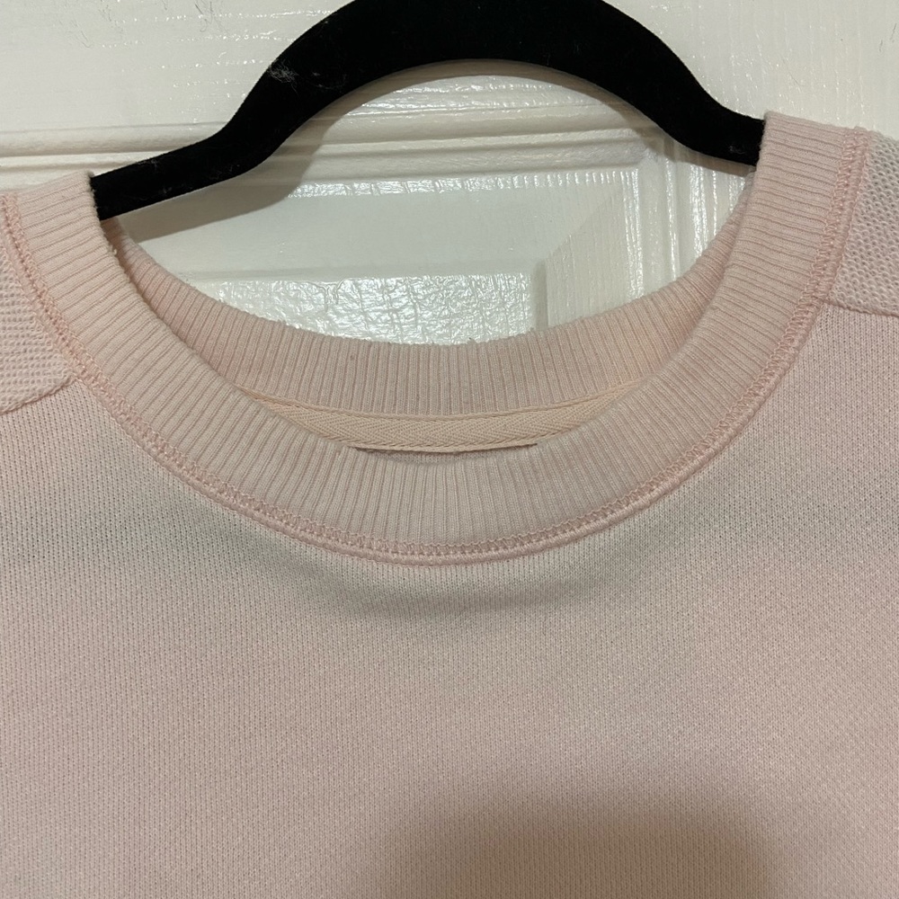 Aerie Oversized Light Pink Cropped Sweater - Picture 3 of 5